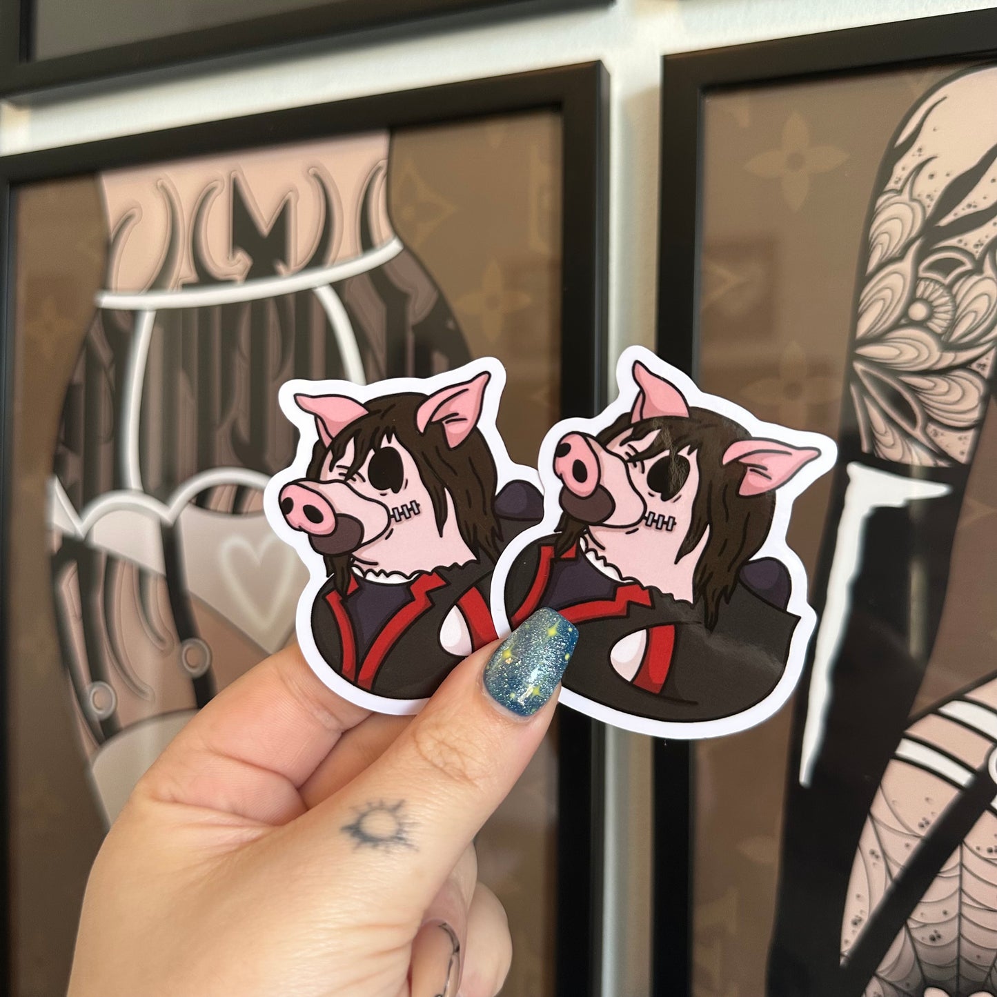 Saw Pig Duck Sticker