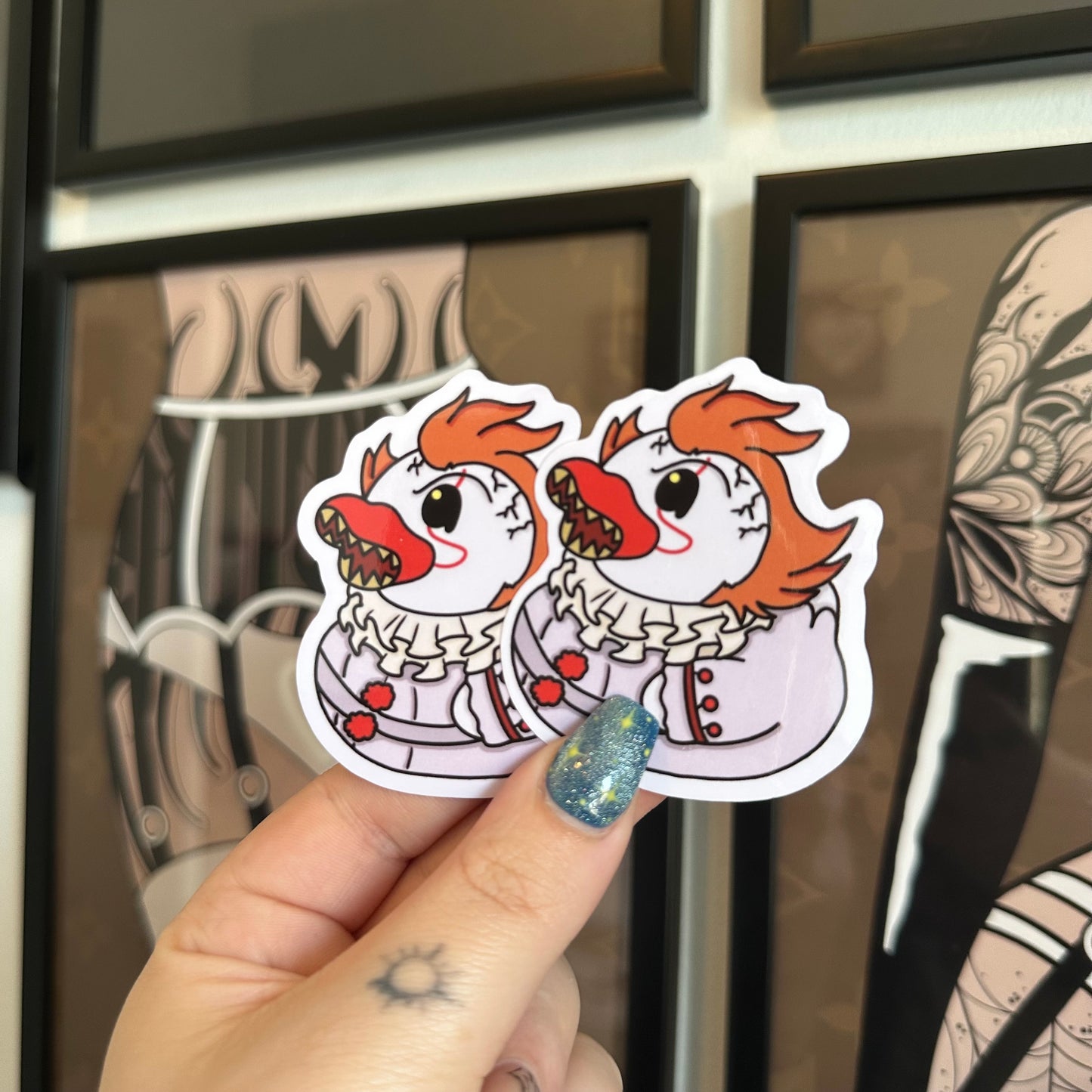 Pennywise Clown Duck Sticker