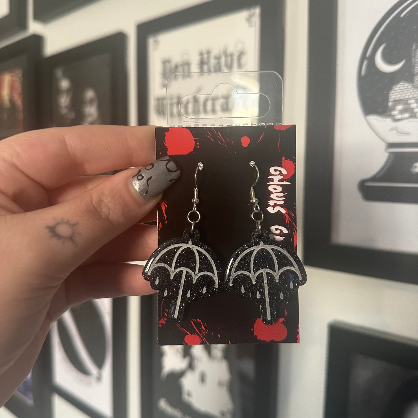 BMTH umbrella earrings