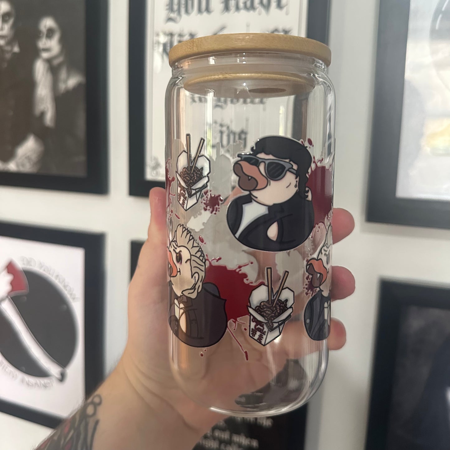 Lost boys duck 16oz glass Libby cup