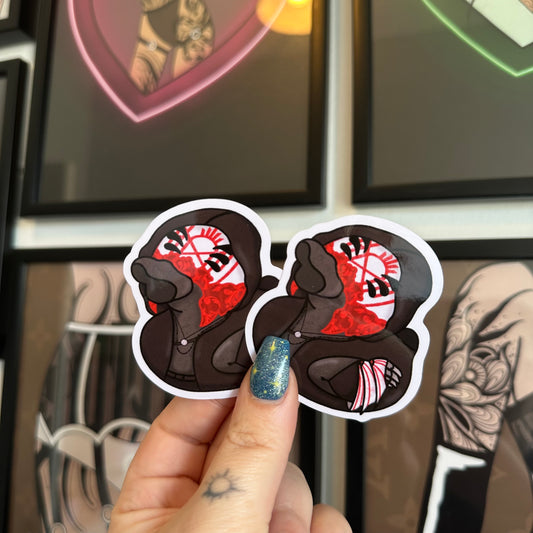 Sleepy T Duck Sticker