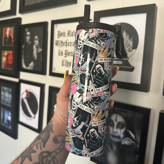 Horror Tarot 20oz Flip Lid Water-bottle - PREORDER