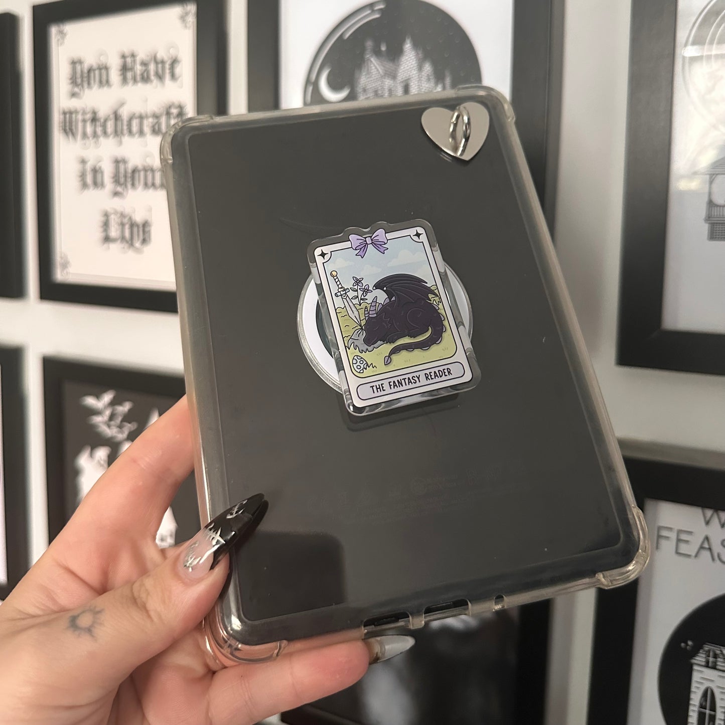 Fantasy reader MagSafe e-reader grip