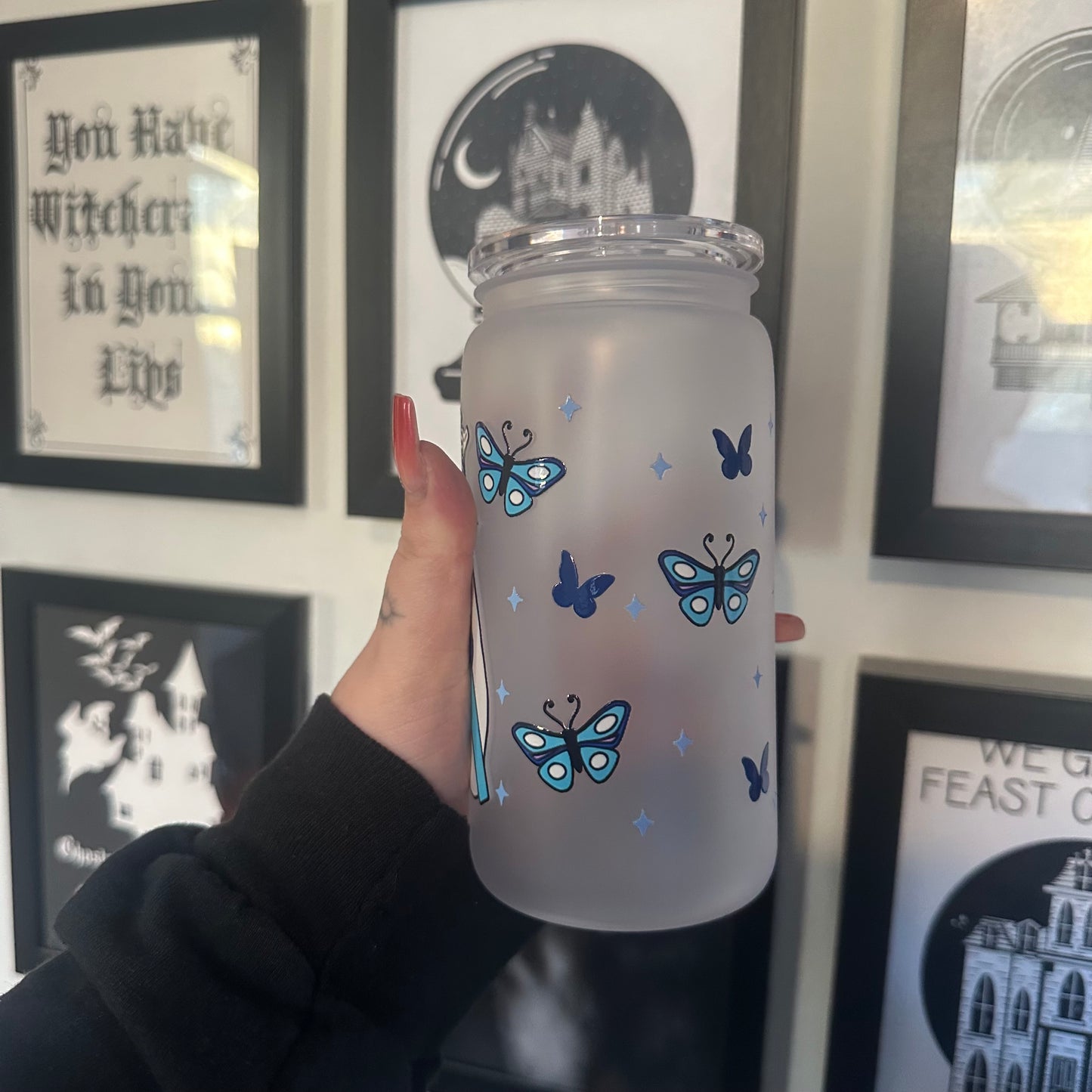 Corpse Bride 16oz frosted Libby cup - PLASTIC