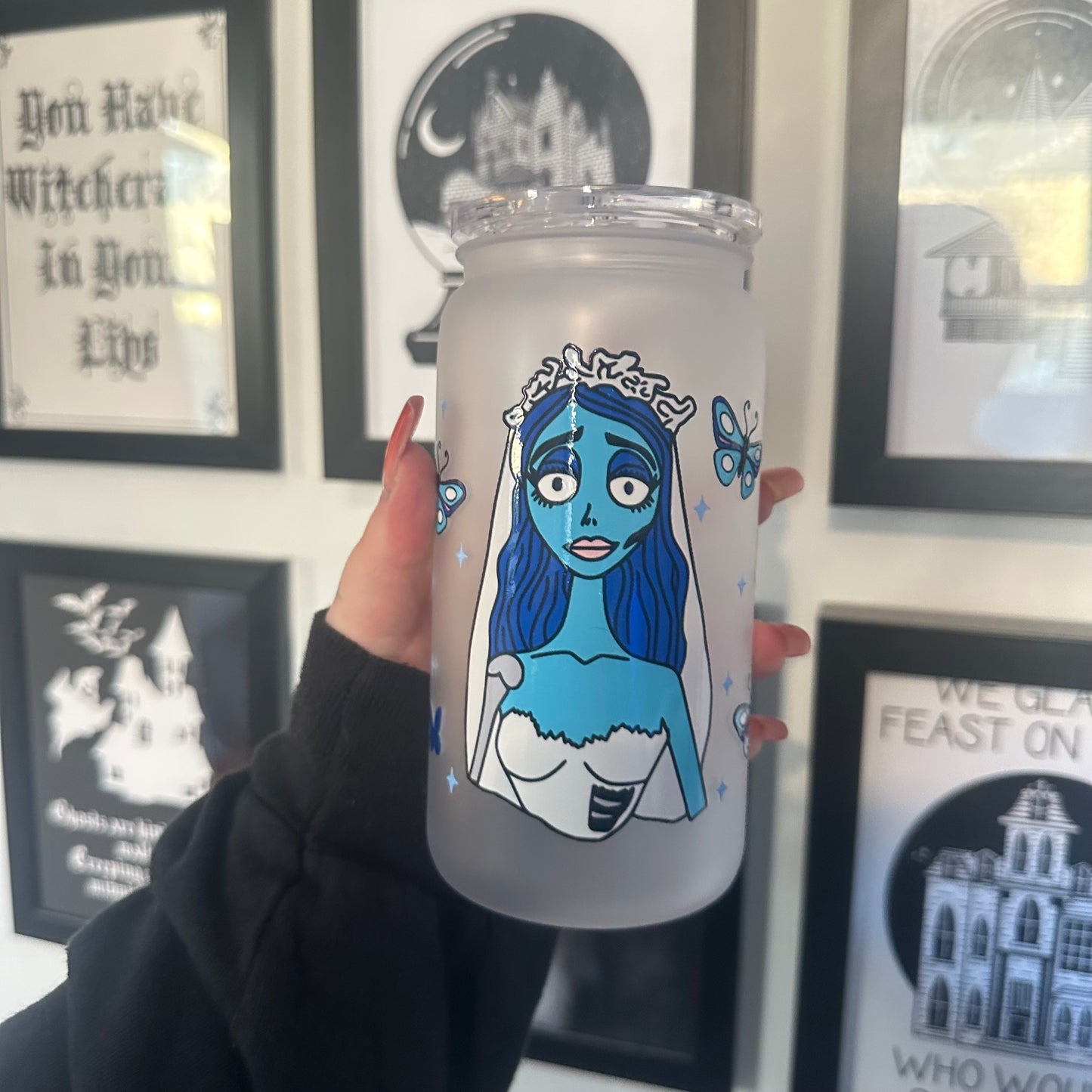 Corpse Bride 16oz frosted Libby cup - PLASTIC