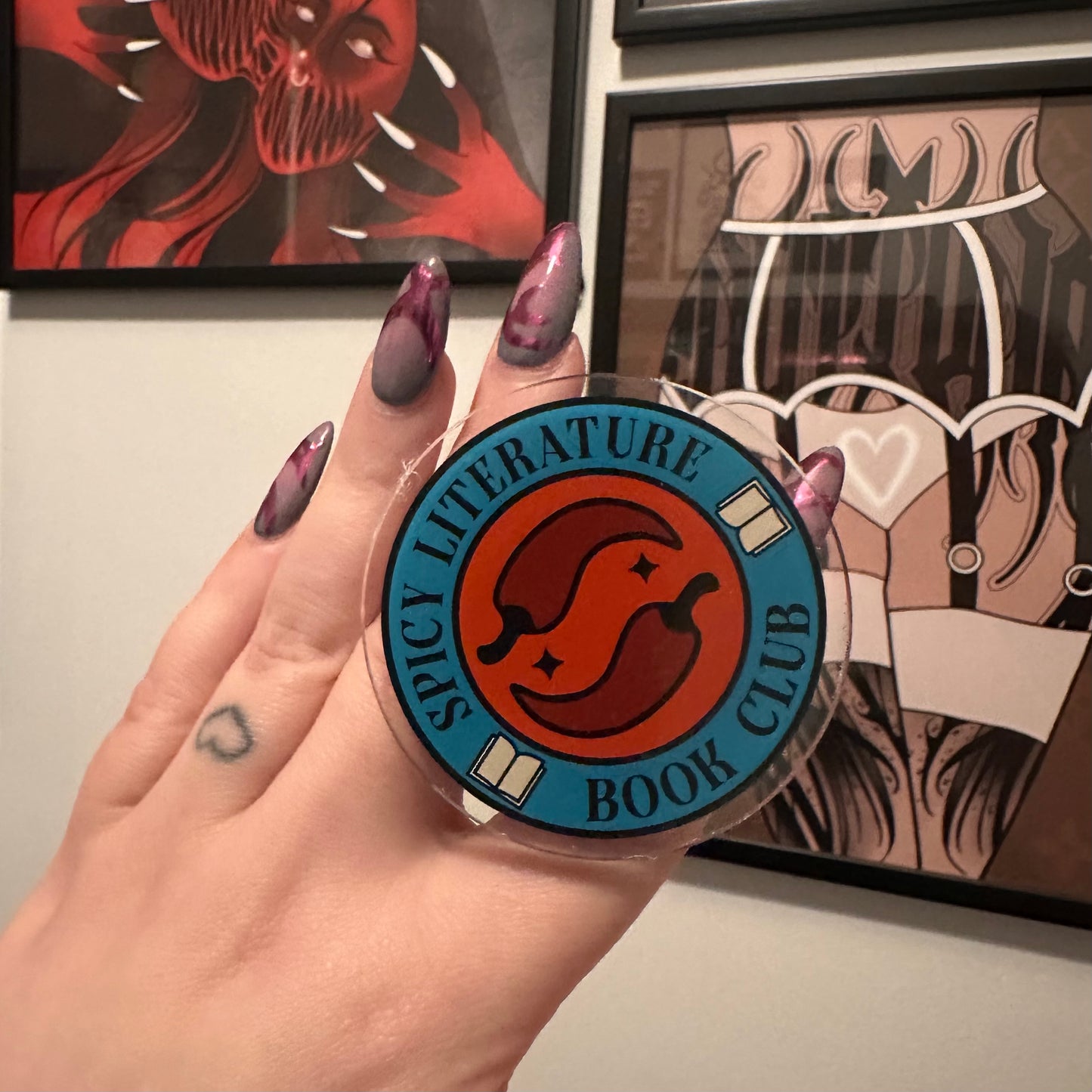 Spicy literature Kindle Grip