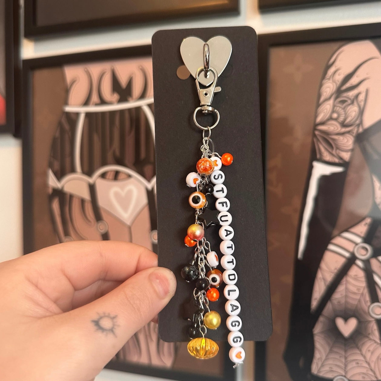 Naughty kindle / phone charm