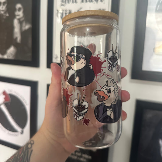 Lost boys duck 16oz glass Libby cup