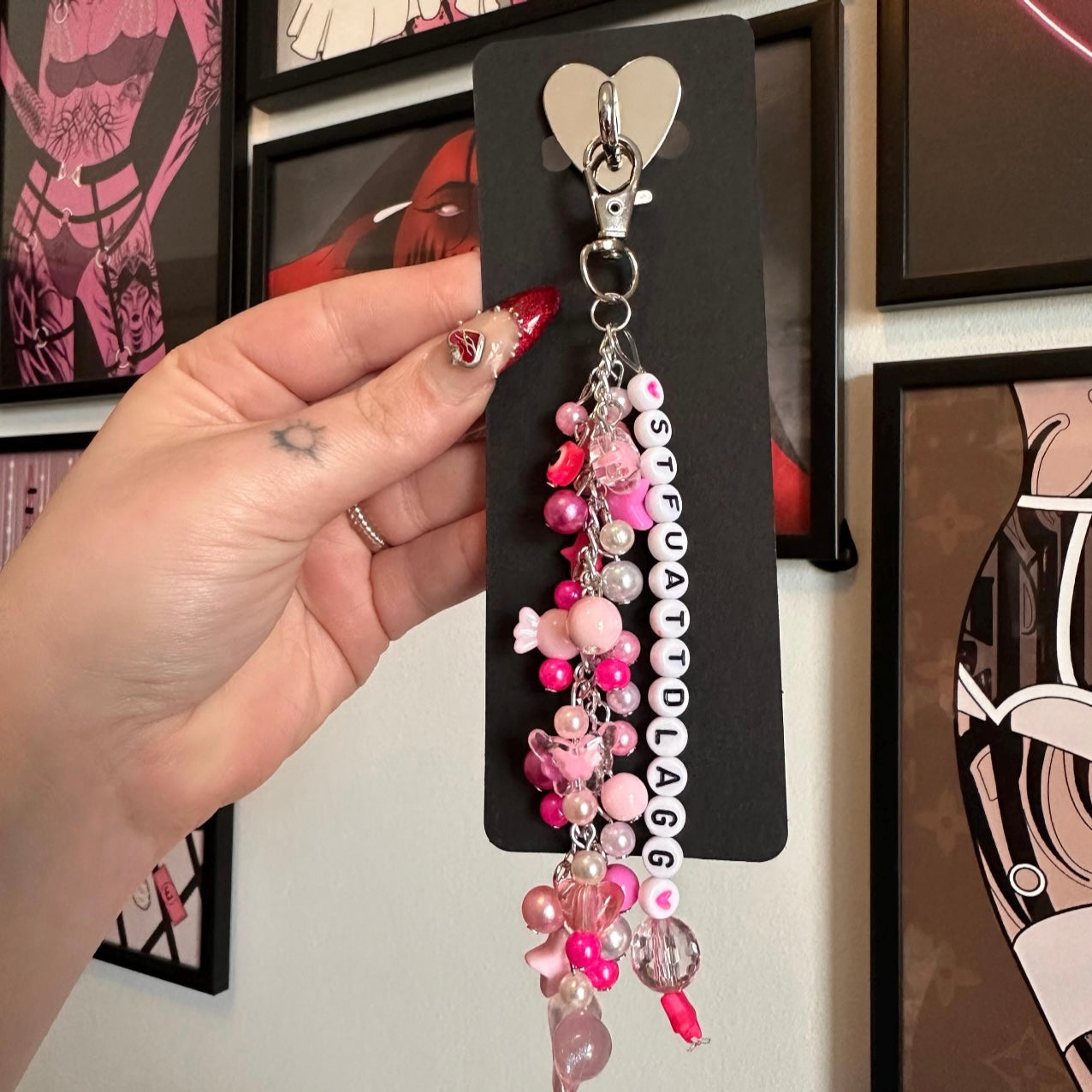 Naughty kindle / phone charm