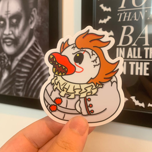 Pennywise Clown Duck Sticker